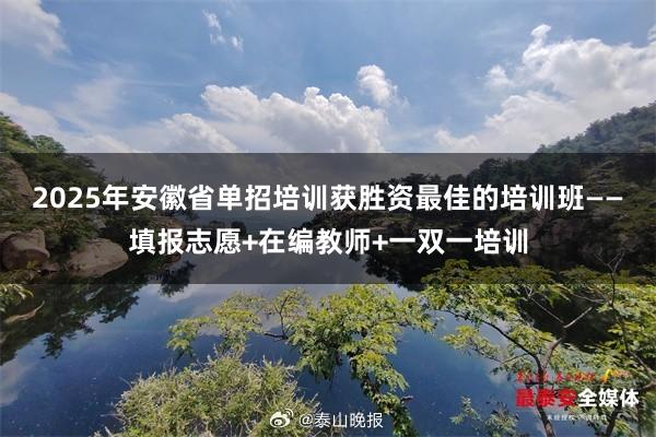 2025年安徽省单招培训获胜资最佳的培训班——填报志愿+在编教师+一双一培训