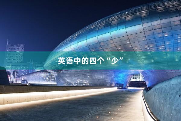 英语中的四个“少”