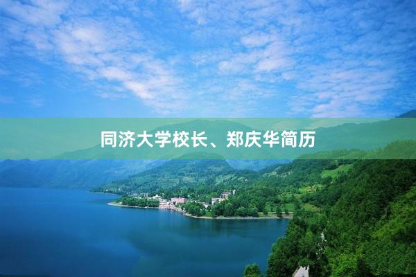 同济大学校长、郑庆华简历